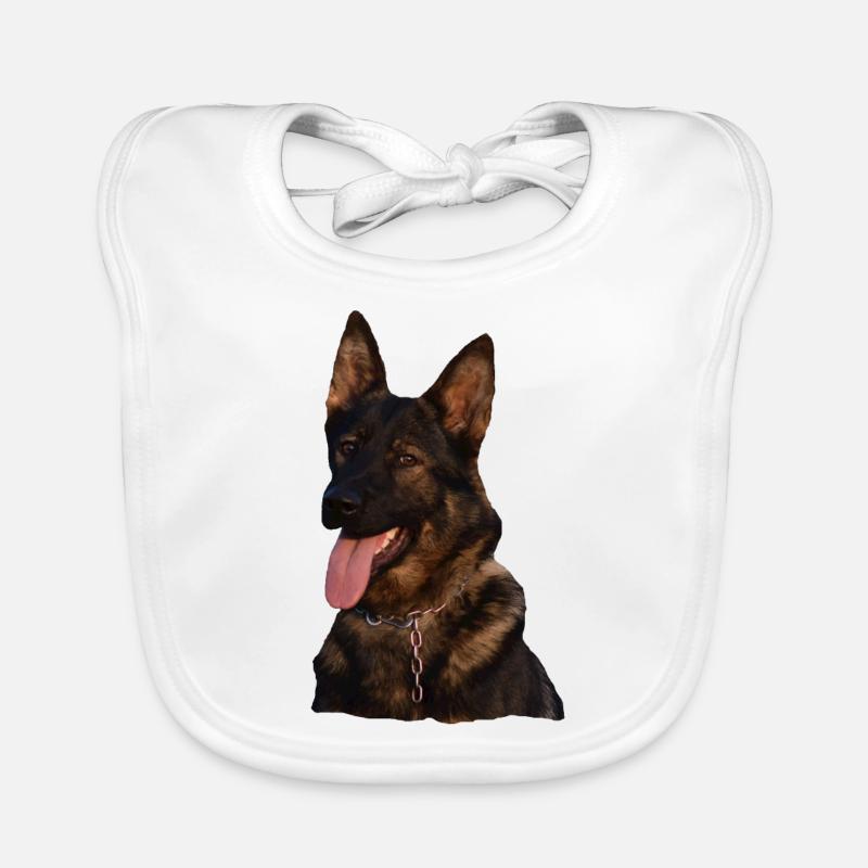Hunde Hundekopf Schäferhund Deutscher Schäferhund Baby Bio-Lätzchen
