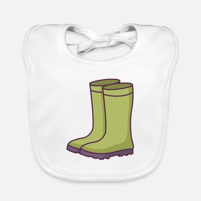 Rubber Boots Organic Baby Bibs