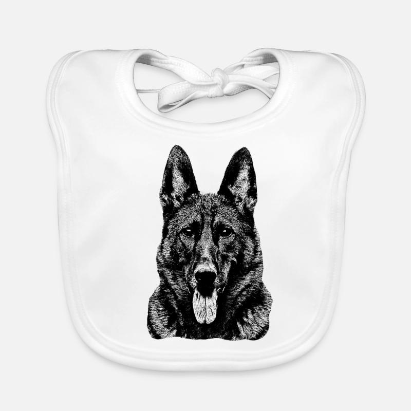 Schäferhund deutscher Schäferhund Transparent Baby Bio-Lätzchen