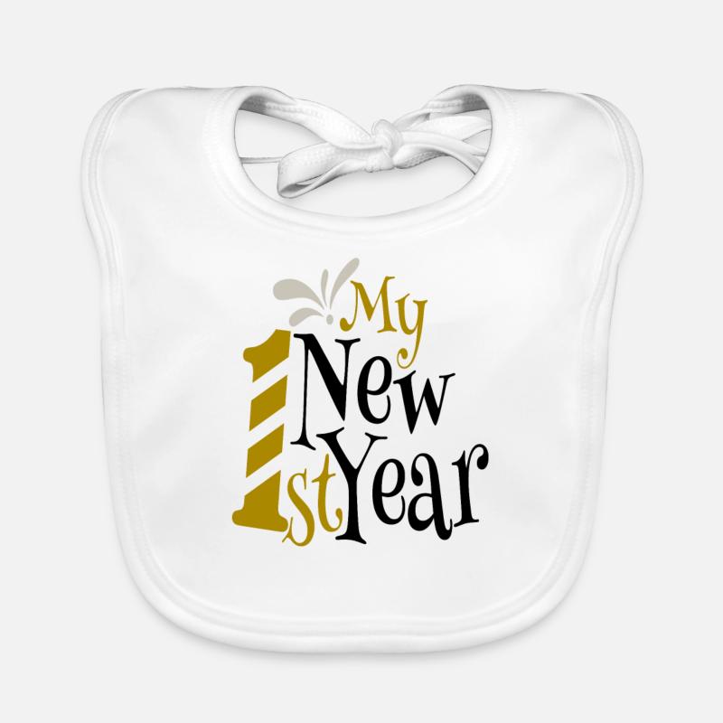Meine erste Neujahrsgeschenkidee für Babys oder Mädchen Baby Bio-Lätzchen