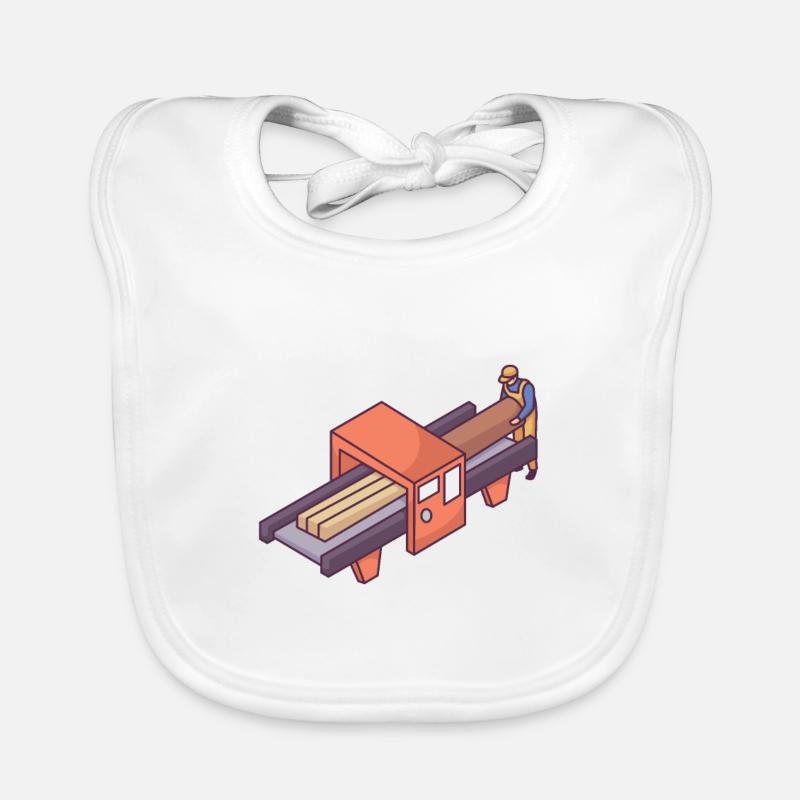 Motorized sawmill machine Organic Baby Bibs