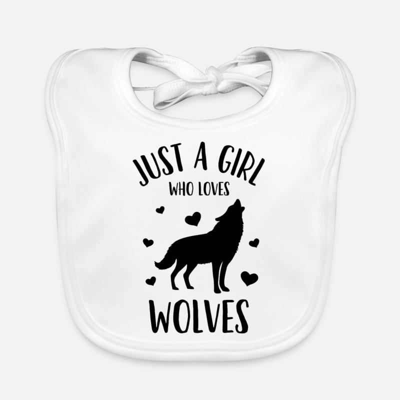 Nur ein Mädchen, das WOLVES liebt Baby Bio-Lätzchen