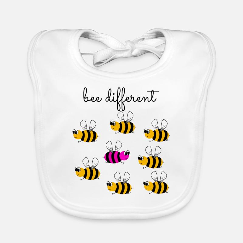 bee different - sei anders - sei du selbst - Biene Baby Bio-Lätzchen