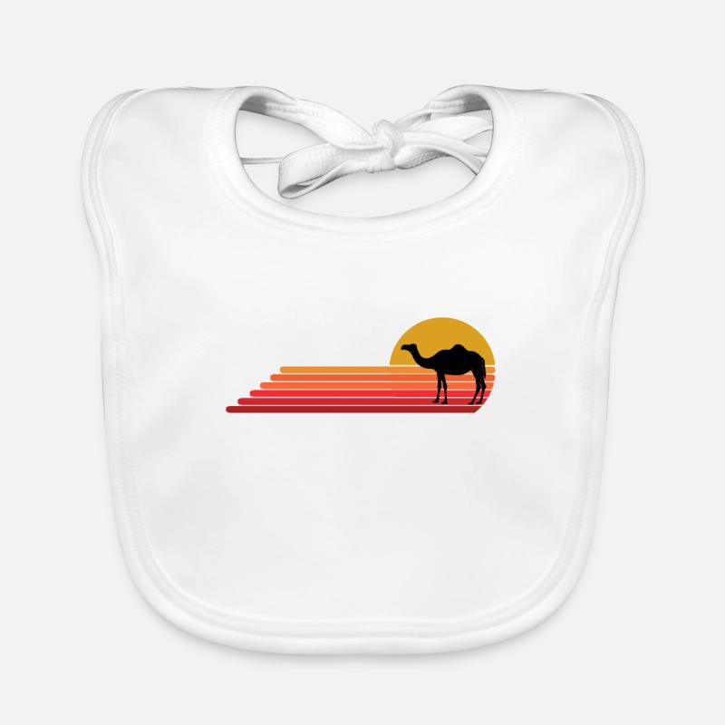 Kamel Dromedar Retro Vintage Style Geschenkidee Baby Bio-Lätzchen