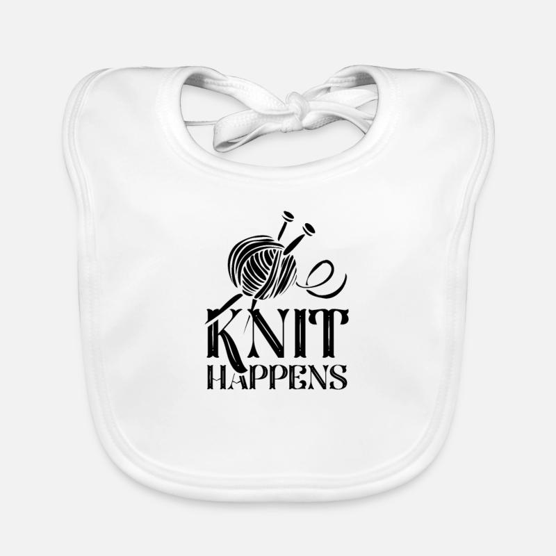 Knitting knot knitting knitting Organic Baby Bibs