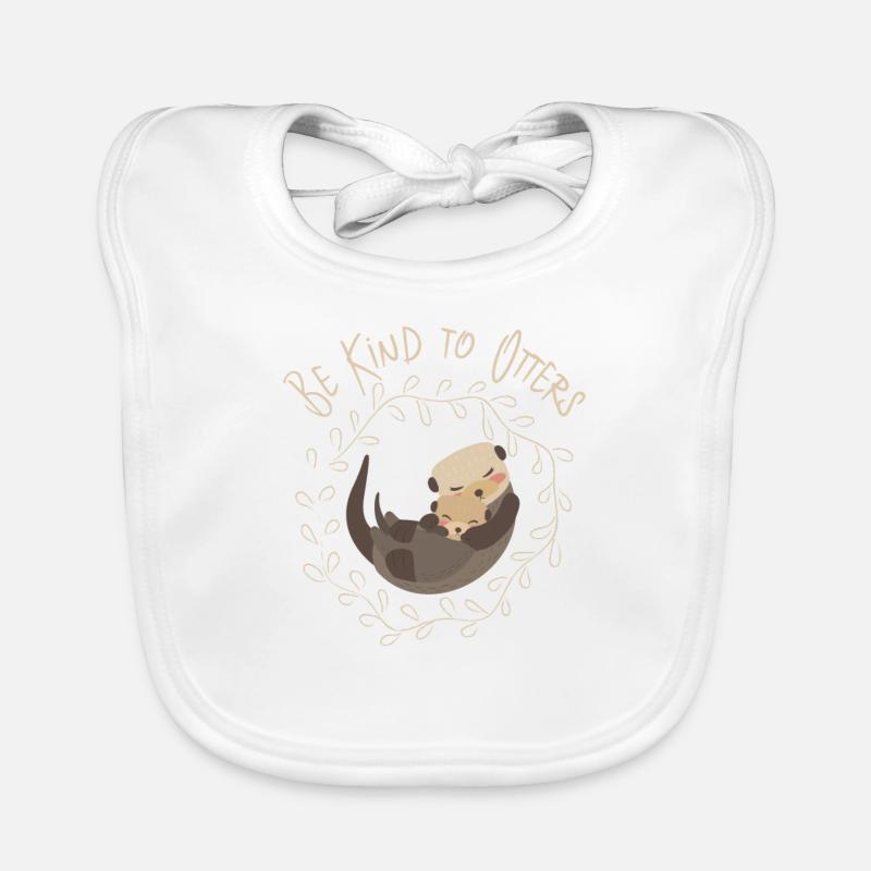 Sea Otter Lover - Be Kind To Otters Baby Bio-Lätzchen