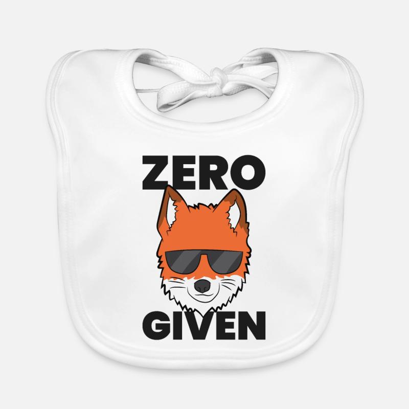 Zero Fox Given Funny No Fox Given Love Foxes Baby Bio-Lätzchen