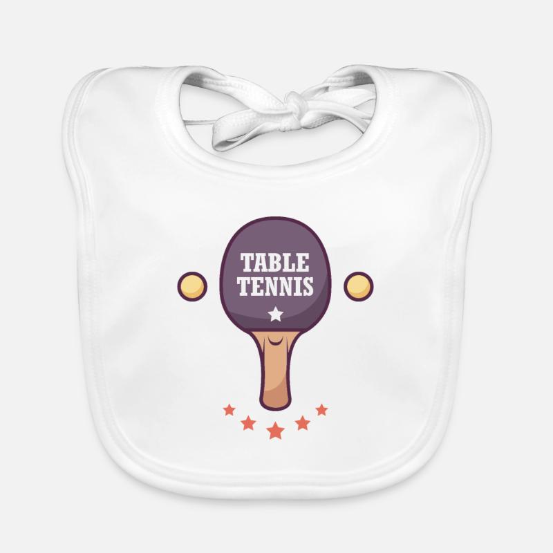 Ping Pong Bat Organic Baby Bibs
