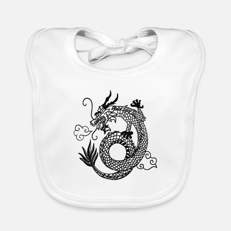 Dragon chinois Bavoir bio Bébé