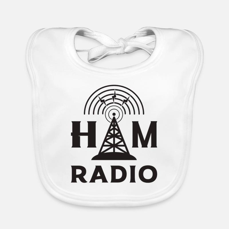 Radio HAM Operator Antenne Amateurfunk Geschenk Baby Bio-Lätzchen