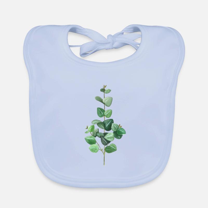Green eucalyptus Organic Baby Bibs