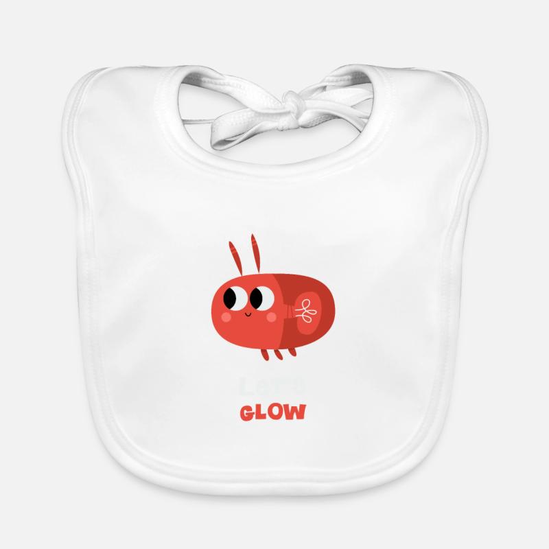 Let's Glow | Cute firefly for kids Organic Baby Bibs