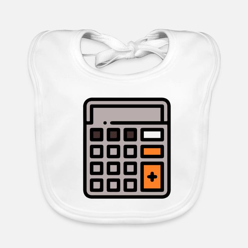 Pocket calculator - Calculator colored Organic Baby Bibs