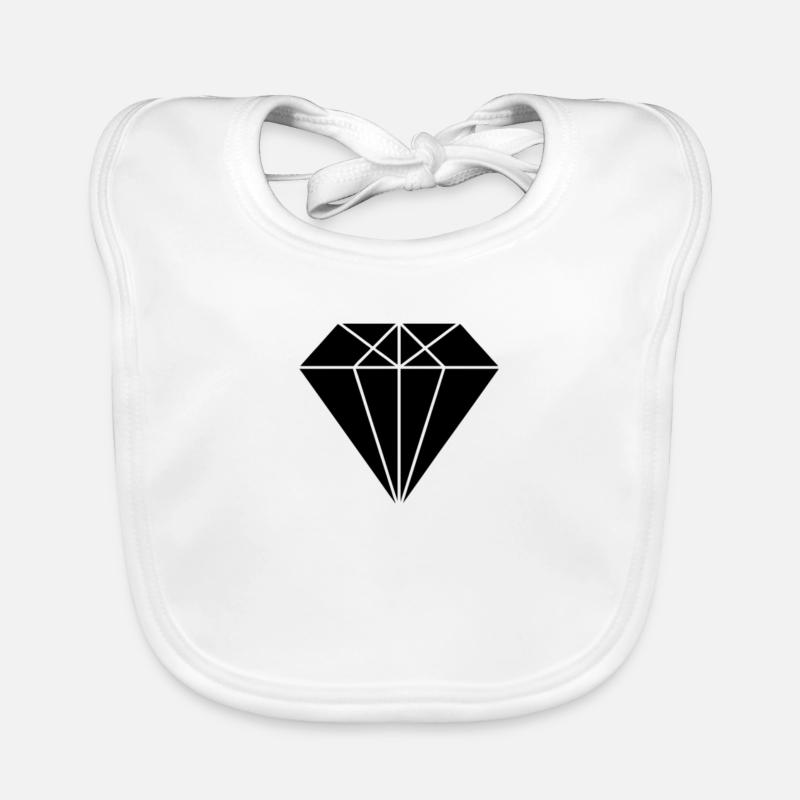 Silhouette de diamant noir Bavoir bio Bébé