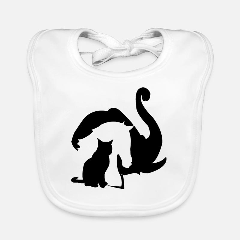 Éléphant cheval chat animaux conception Bavoir bio Bébé