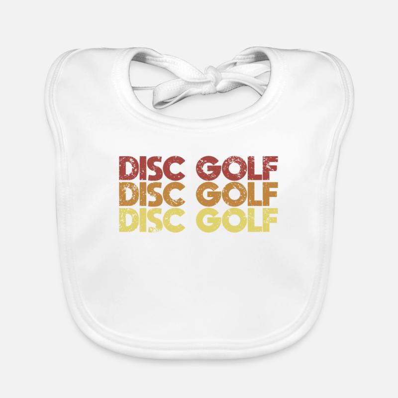 Retro Disc Golf Baby Bio-Lätzchen