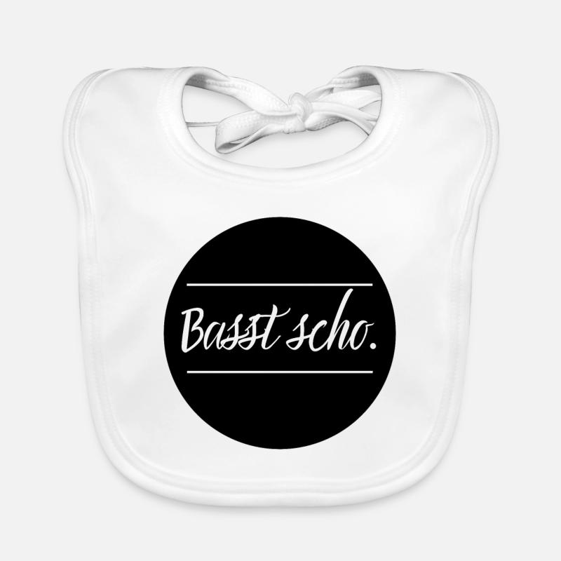 Basst scho. schwarz Baby Bio-Lätzchen