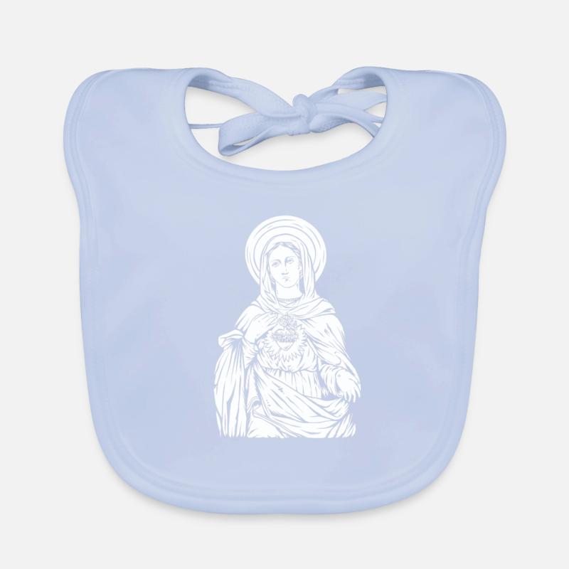 Heilige Jungfrau Maria Christliche Mutter Jesus Baby Bio-Lätzchen