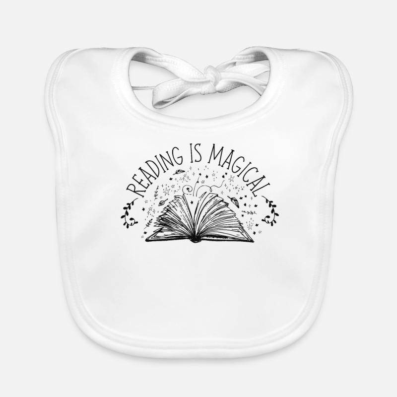 Book Reading Literature Reading Is Magical Organic Baby Bibs