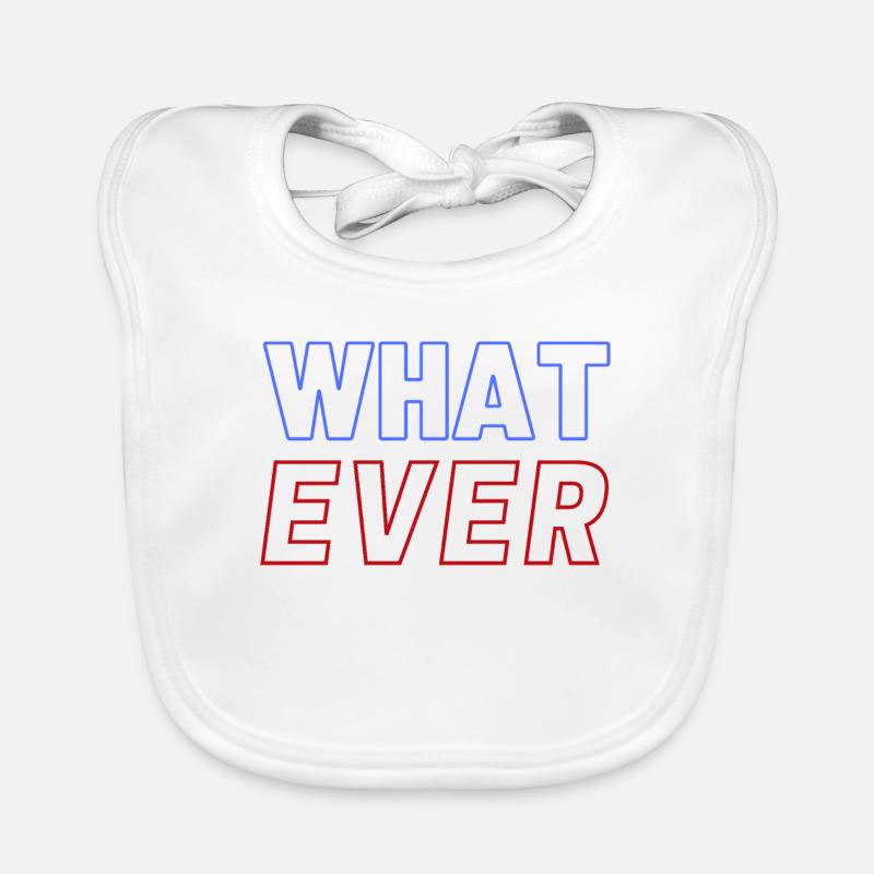 What Ever Whatever Red Blue Baby Bio-Lätzchen