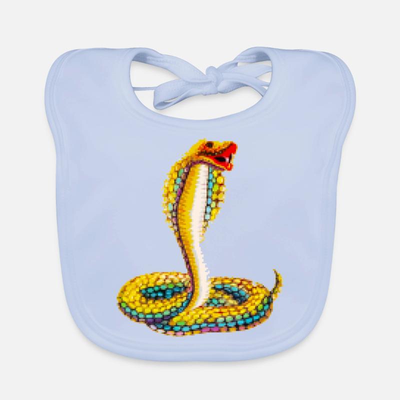 Serpent de pixel Bavoir bio Bébé