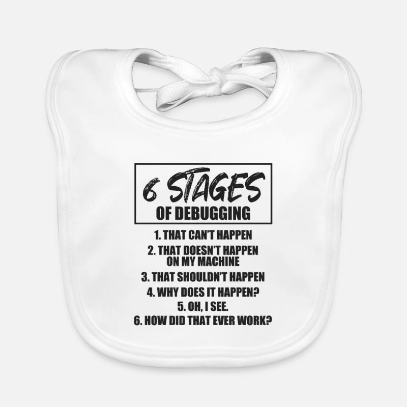 6 Phasen des Debuggings Baby Bio-Lätzchen