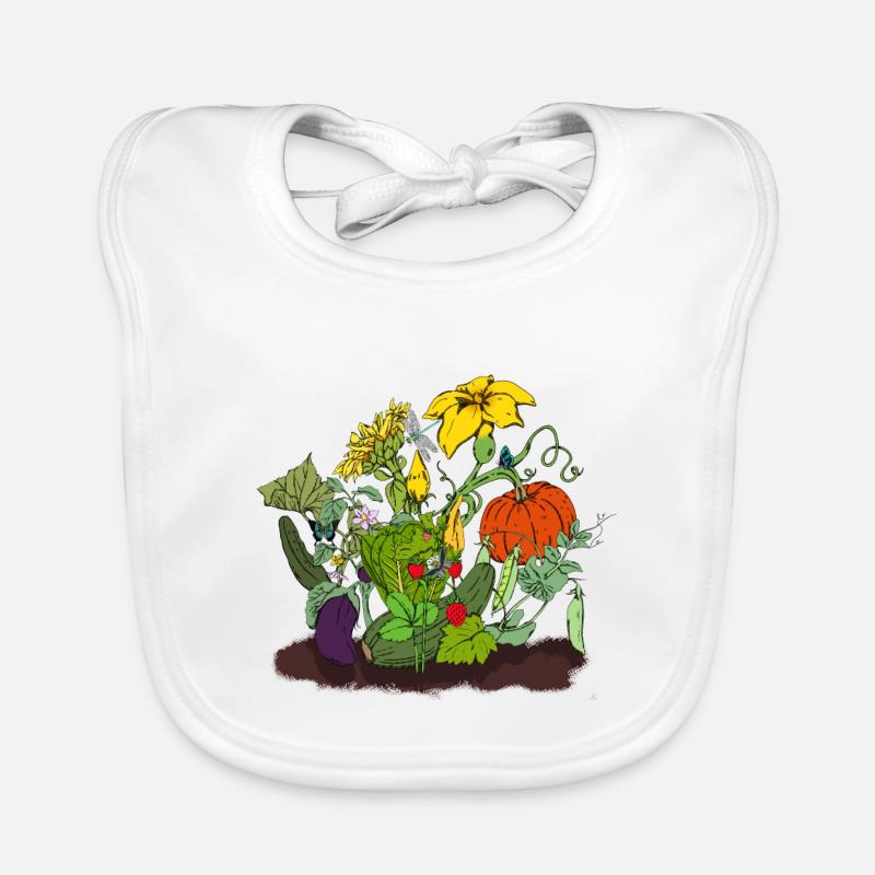 Pflanzen Garten Gemüse Obst Natur Geschenkidee Baby Bio-Lätzchen