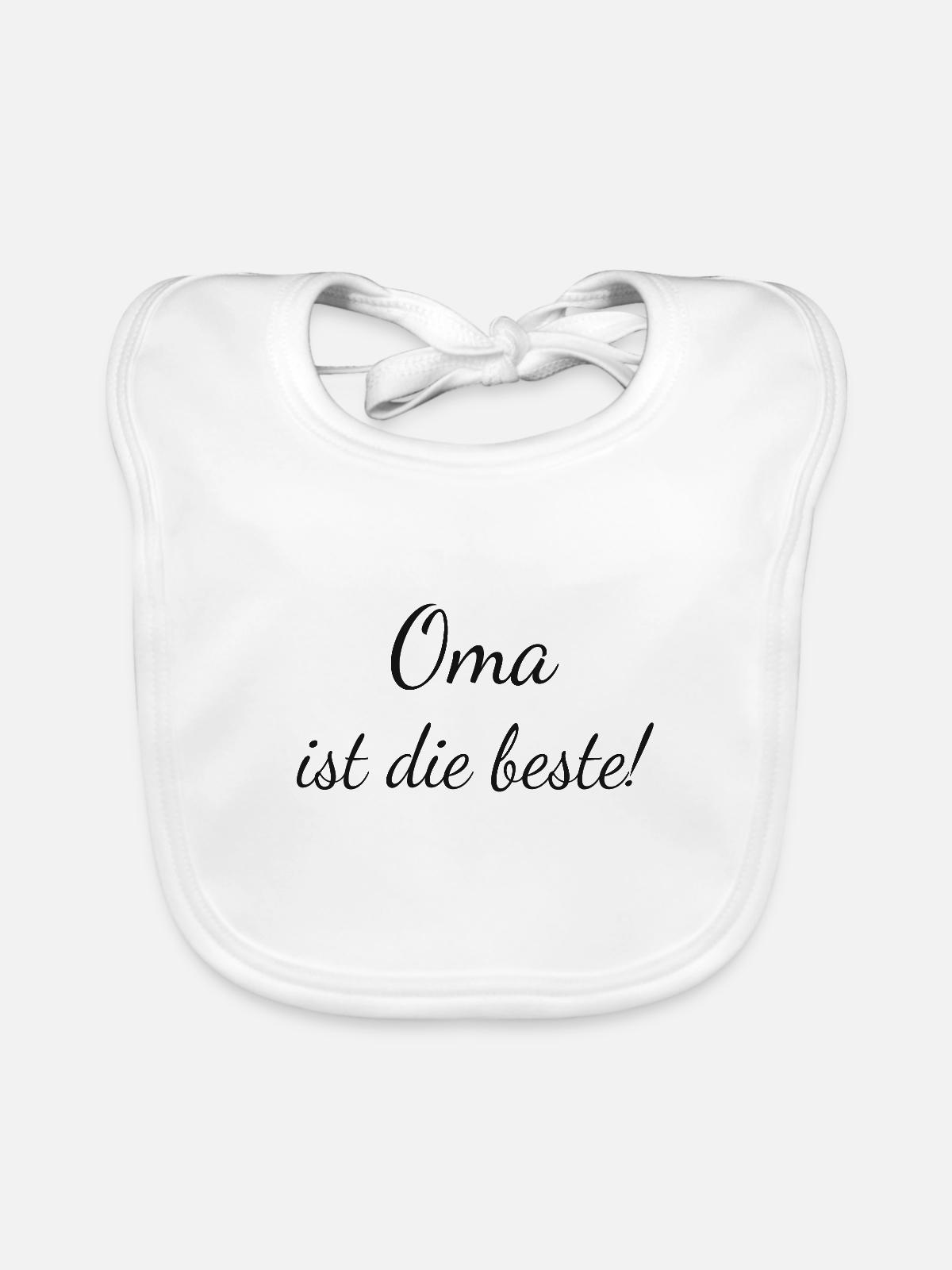 Oma - Baby Bio-Lätzchen - Weiß - Vorne