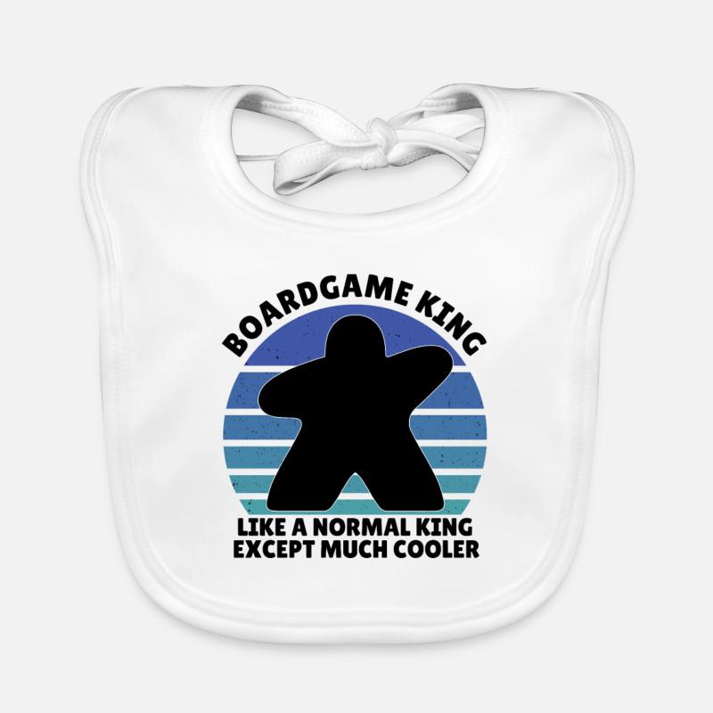 Boardgame King except much cooler Organic Baby Bibs