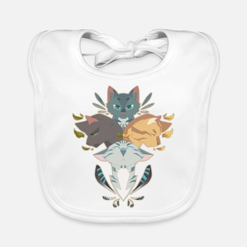 Jayfeather Häherfeder Chat Gris Warrior Cats Bavoir bio Bébé