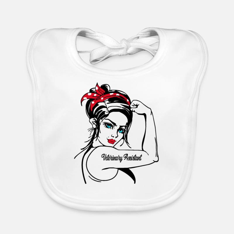 Veterinary nurse Rosie The Riveter Organic Baby Bibs