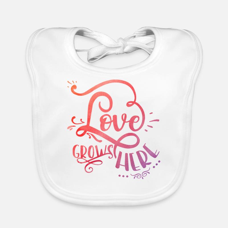 Love grows here Baby Bio-Lätzchen