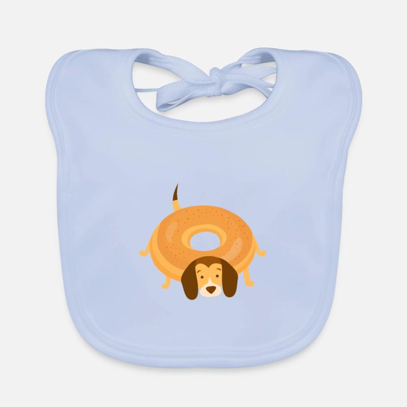 Chien donut Bavoir bio Bébé