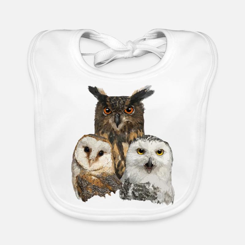 Eulen Baby Bio-Lätzchen