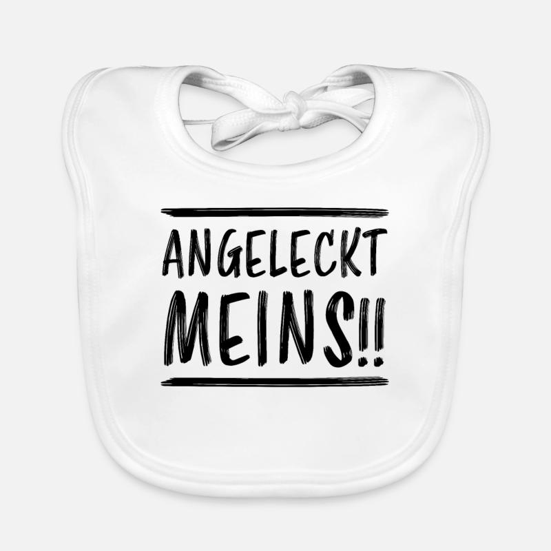 Angeleckt Meins Lustiger Spruch Frech Eis Geschenk Baby Bio-Lätzchen