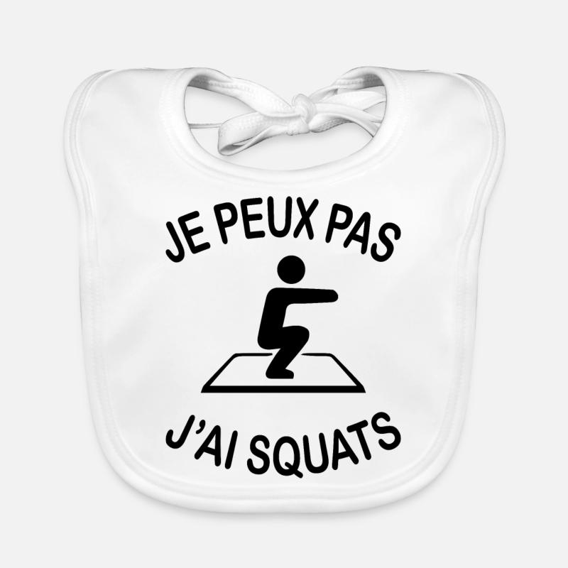 Je Peux Pas J'ai Squats Bavoir bio Bébé