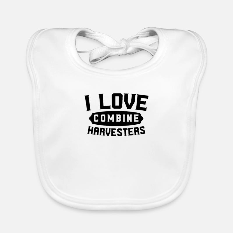 J’aime la moissonneuse-batteuse chauffeur de moissonneuse-batteuse Bavoir bio Bébé