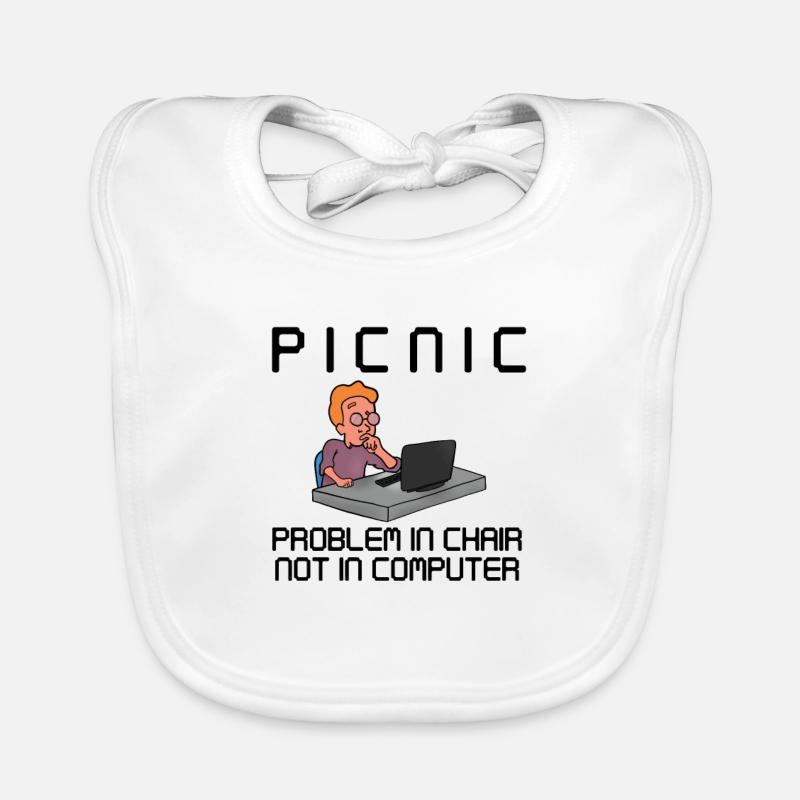 PICNIC Problem In Chair Not In Computer Hacker Organic Baby Bibs