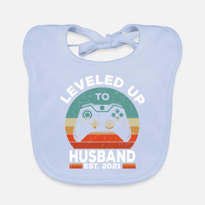 Husband 2021 Gamer Wedding Gift Organic Baby Bibs