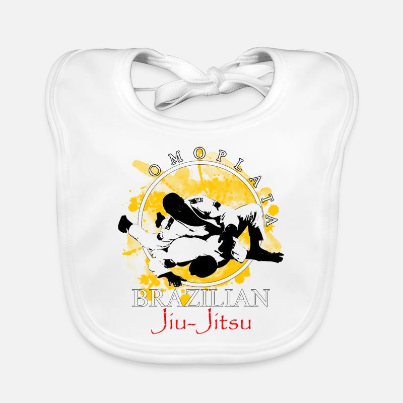 Omoplata - Bjj - Bavoir bio Bébé - blanc