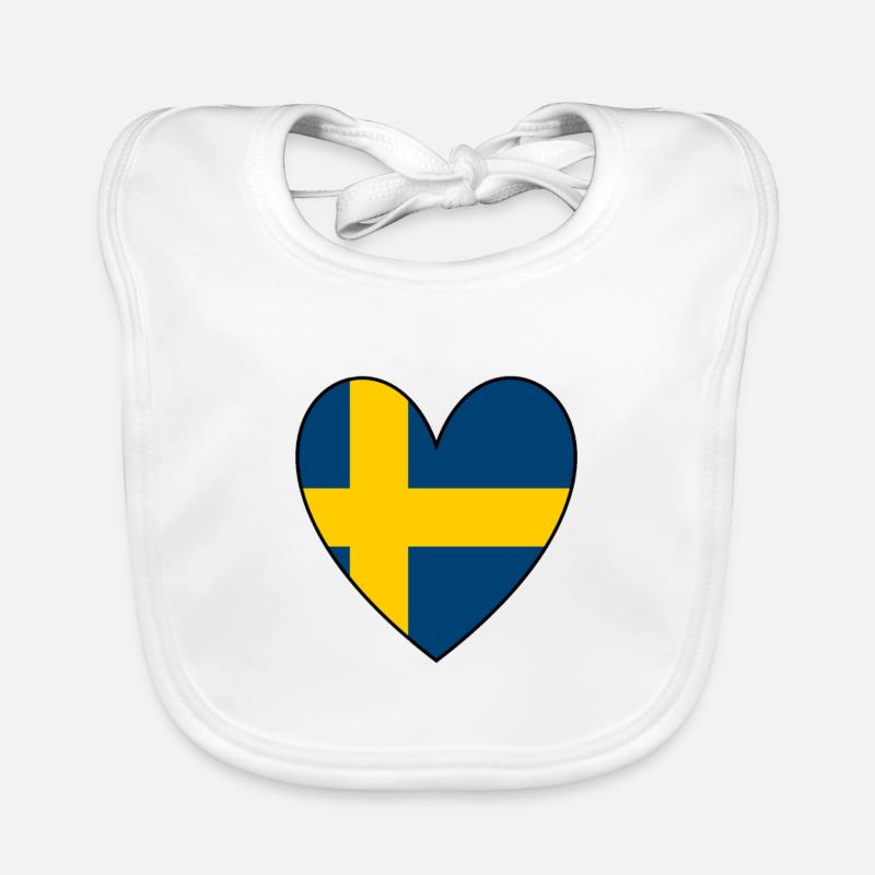 Schweden Herz Baby Bio-Lätzchen
