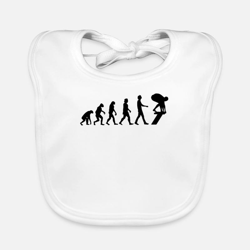 Schwimmer Evolution Schwimmen Geschenk Baby Bio-Lätzchen
