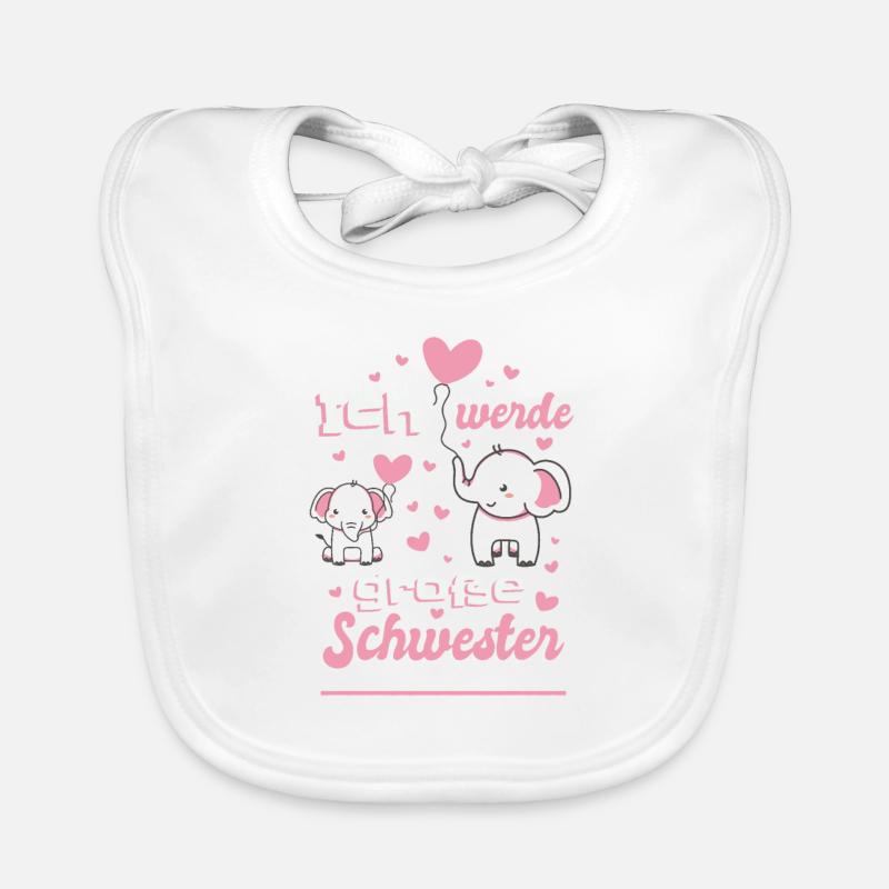 Ich werde große Schwester Baby Bio-Lätzchen