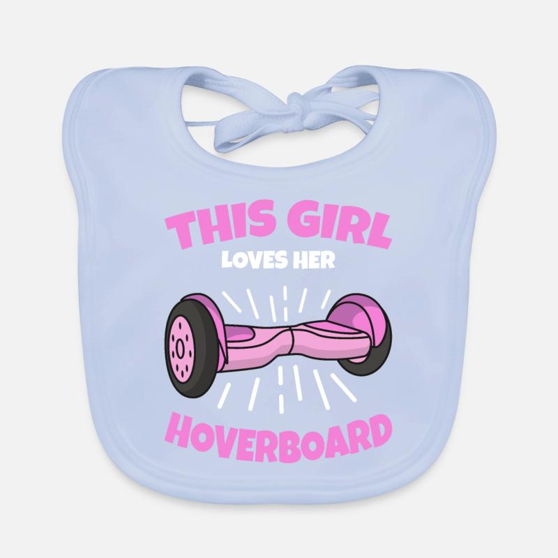 Hoverboard Mädchen Spruch Geschenk Baby Bio-Lätzchen