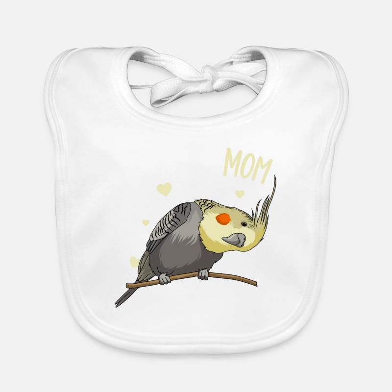 Nymph Parakeet Mama Bird Gift Organic Baby Bibs