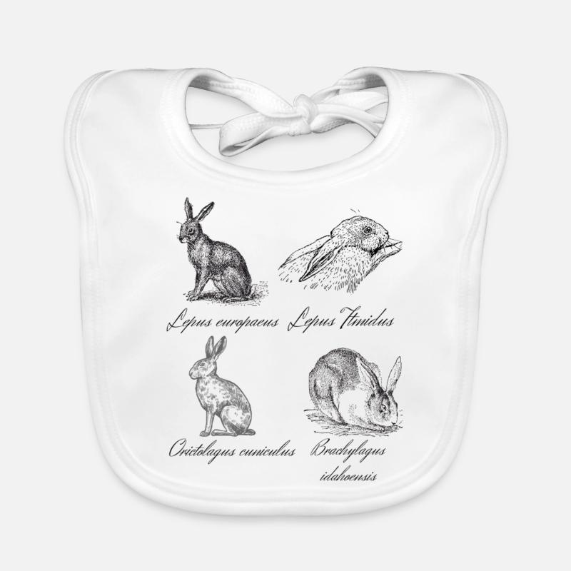 Vintage hare hare hare rabbit Organic Baby Bibs