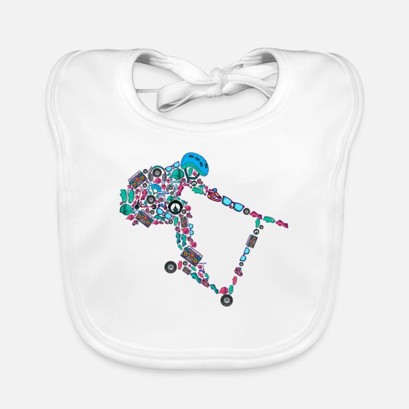 Scooter Stunt Roller E-Roller Jungen Baby Bio-Lätzchen