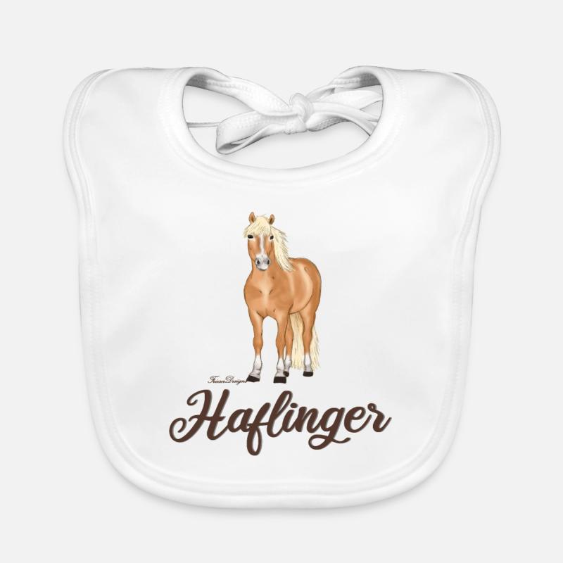 Haflinger avec une écriture sombre Bavoir bio Bébé