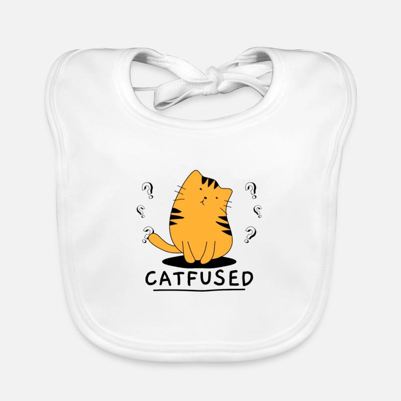 Confusion chat jeu de mots chats cadeau Bavoir bio Bébé