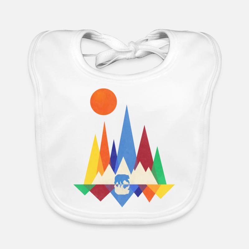 Bear Mountains Geometry Organic Baby Bibs